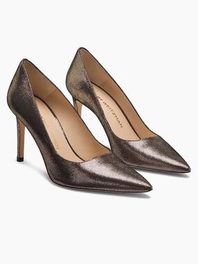 Stuart Weitzman 85mm Stuart Power Leather Noir Pumps